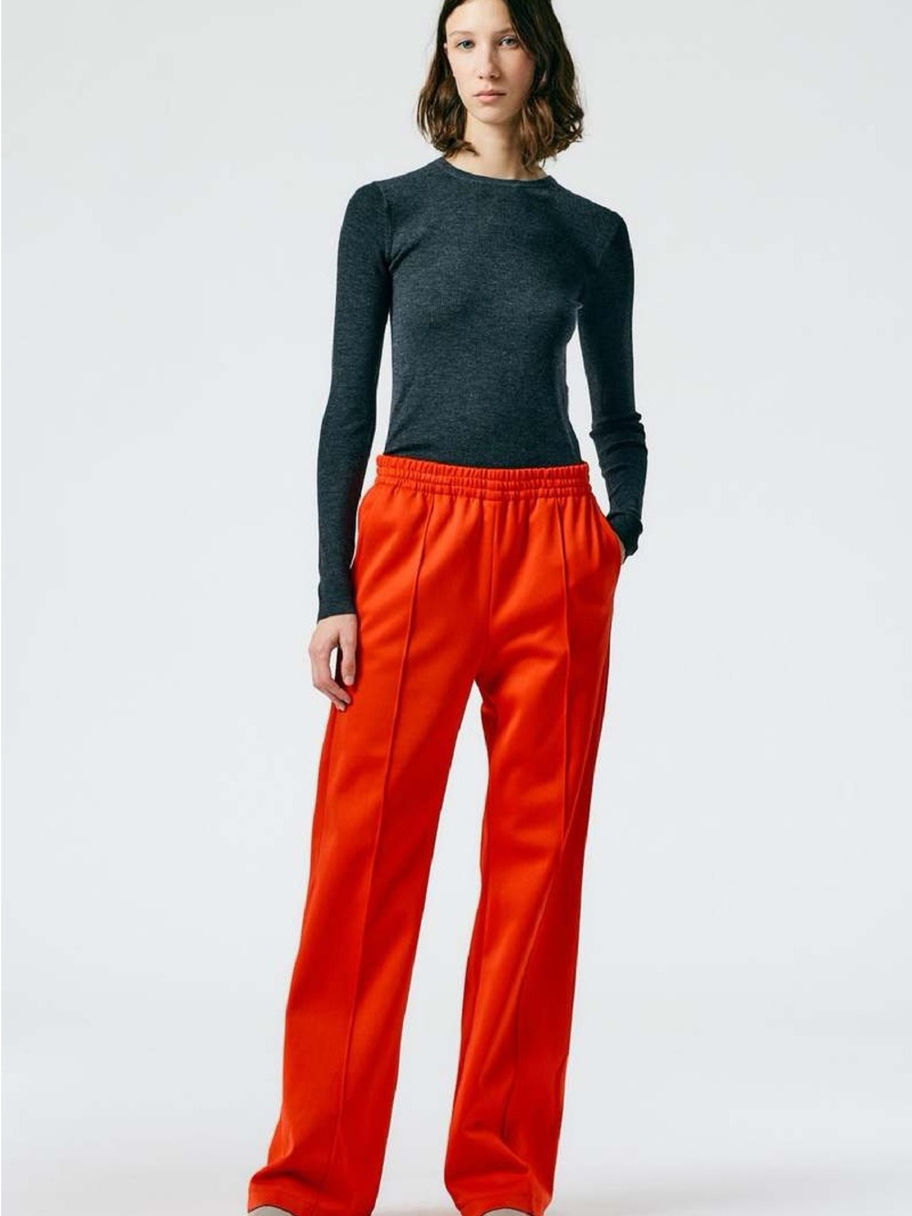 Tibi Scottie Jogger Pants in Red - NWOT